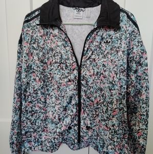 Adidas Track Bomber Jacket Satin multicolored flowered RARE